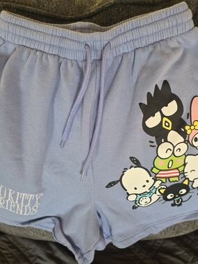 Hello Kitty Blue Cartoon Character Lounge Shorts